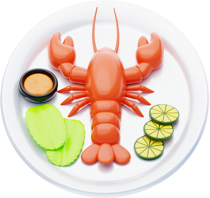 Seafood 3d Illustration