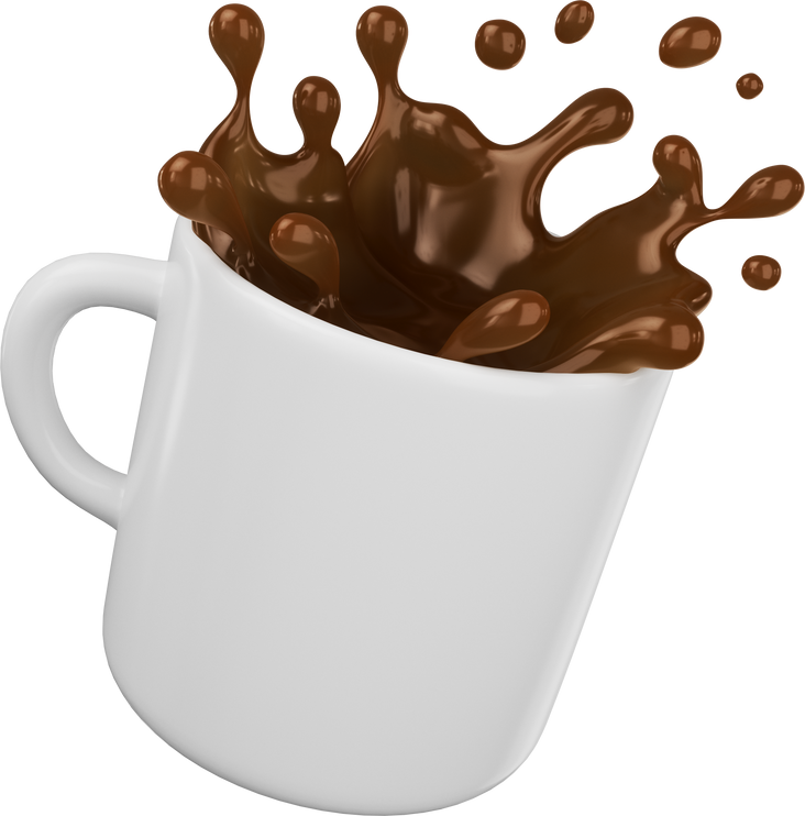 cup of coffee or chocolate splash